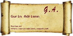 Gurin Adrienn névjegykártya